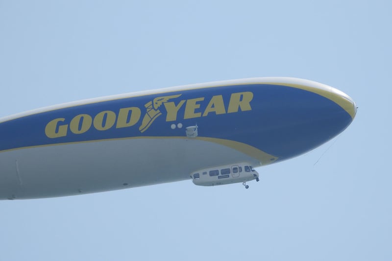 The Goodyear Blimp over Portsmouth on Thursday, July 1. Picture: William Bates