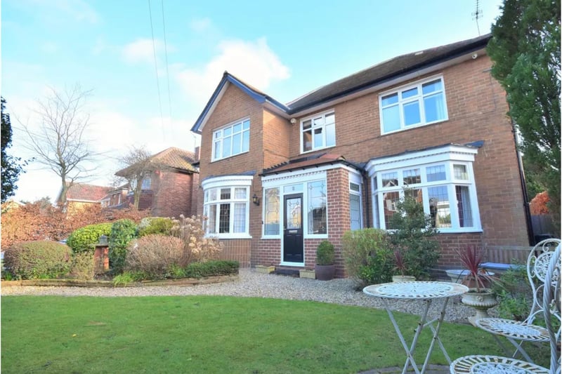 This four bed, detached house is located on Meadowfield Drive and is on the market with Peter Heron for £695,000.