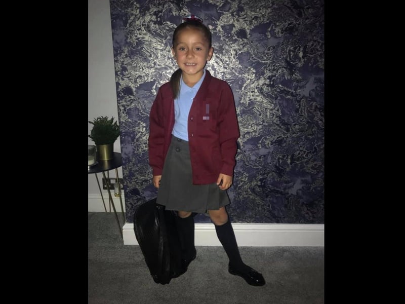 Parents from across the Portsmouth area shared photos as their children returned to school after the summer holiday on Thursday, September 2, 2021. Pictured is Texas, aged seven.