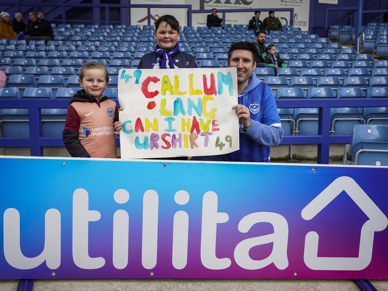 2 March 2024: Goalscorer Callum Lang has already made himself a fans' favourite at Fratton Park