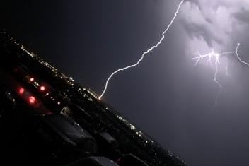Lightning strike in Portsmouth