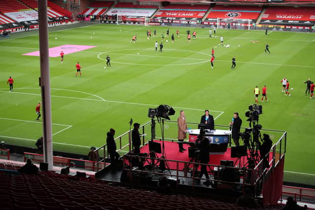 Sheffield United's games against Fulham and Liverpool are among the pay-per-view matches announced by the Premier League. (Photo by MOLLY DARLINGTON/POOL/AFP via Getty Images)