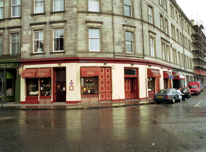 Exterior of The Tattler restaurant on the corner of Commercial Street/Sandport Street in March 1992.