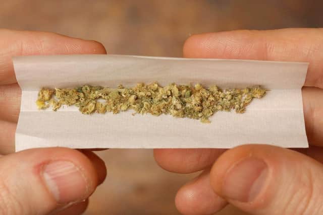 PA file photo of a cannabis joint