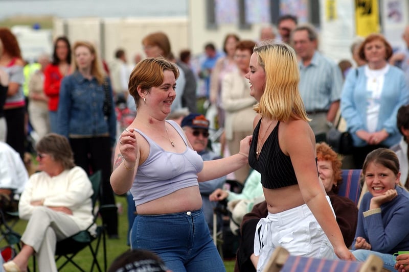 All smiles at the Mela Cookson Festival in Bents Park in 2003.