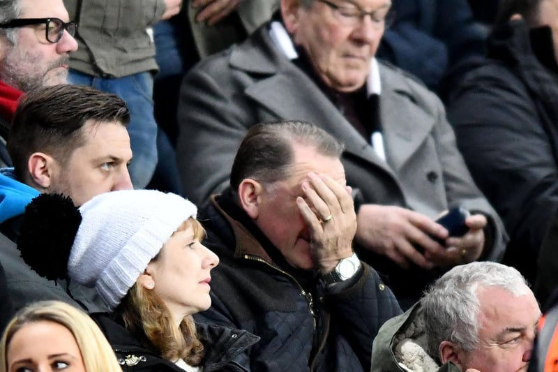 Life back in the Premier League has not always made for pleasant viewing - as this fan demonstrates during the 1-0 defeat by Everton in late 2017.