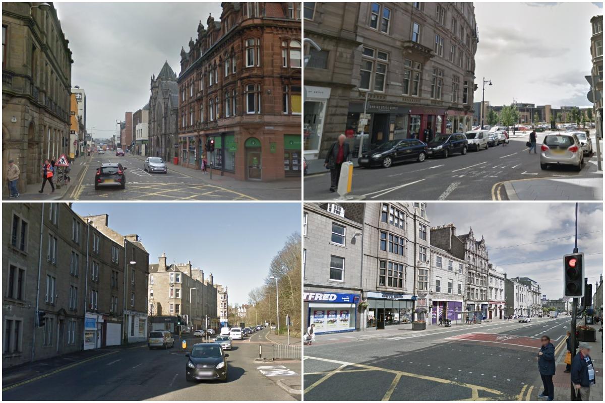 Scottish roads with the biggest drop in NO2 emissions.