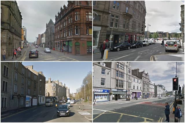Scottish roads with the biggest drop in NO2 emissions.