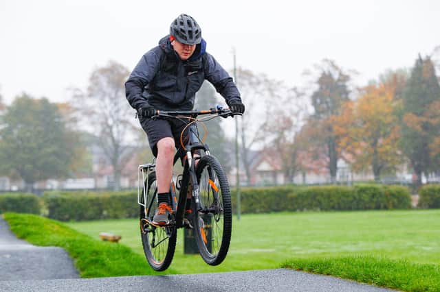 Falkirk Junior Bike Club were in action on a pretty damp pump track in Zetland Park