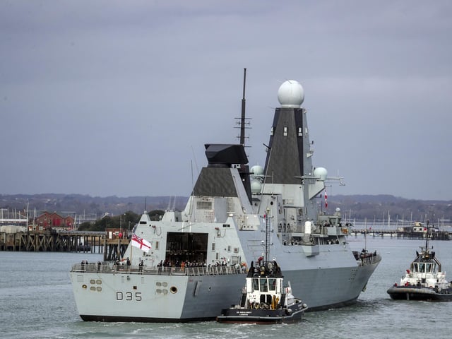 HMS Dragon comes home