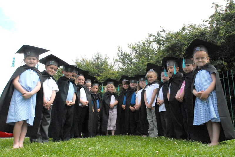 Foundation pupils enjoy their graduation at Albert Elliott Primary School in 2007. Have you spotted someone you know?