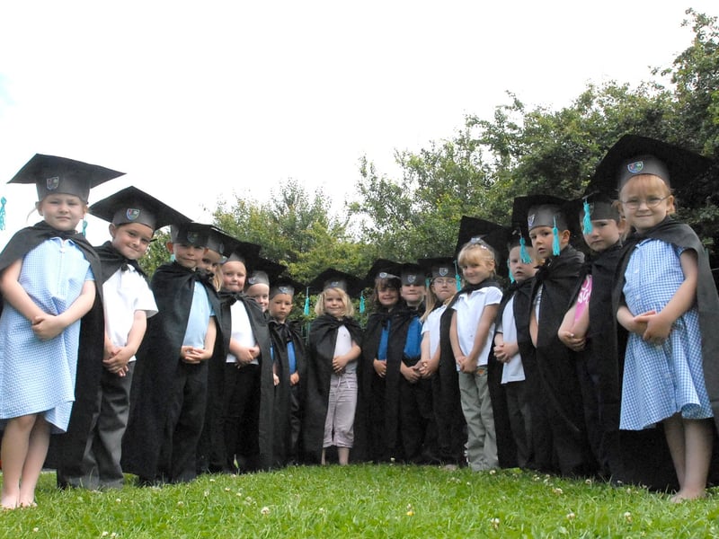 Foundation pupils enjoy their graduation at Albert Elliott Primary School in 2007. Have you spotted someone you know?