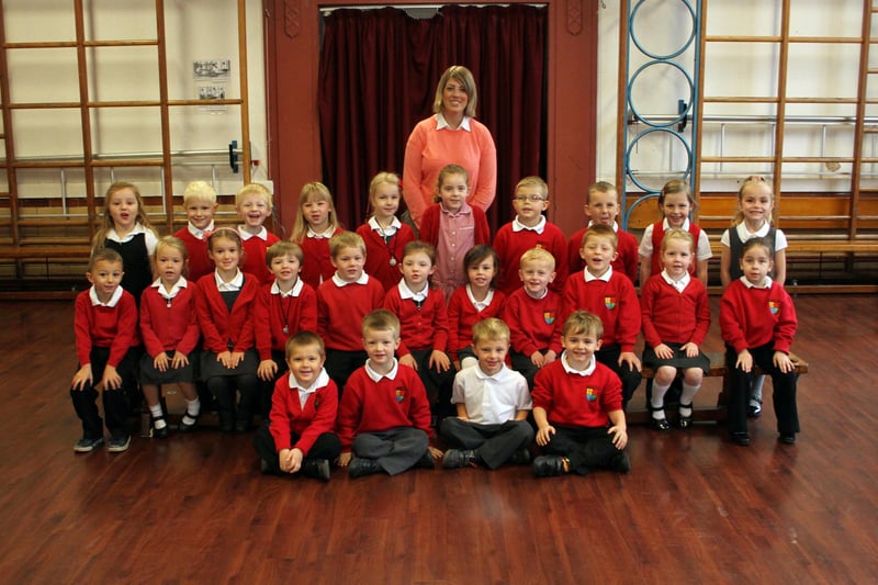 Reception class with Miss Hockey.