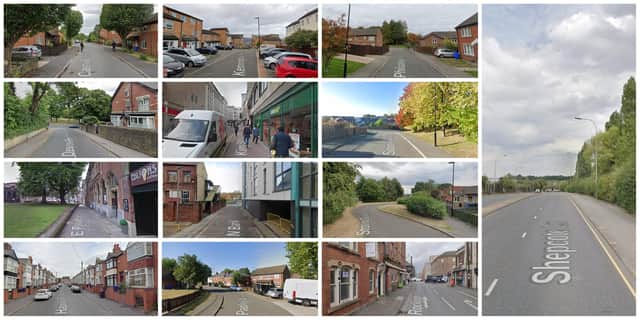 Pictured are the worst 13 streets in Sheffield for reported drug offences in January 2023, according to newly-released police data