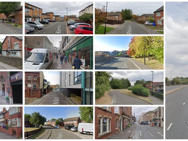 Pictured are the worst 13 streets in Sheffield for reported drug offences in January 2023, according to newly-released police data