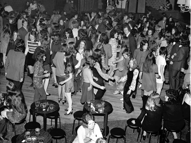 Dancing at the White Elephant discoteque at Fountainbridge in Edinburgh January 1972.