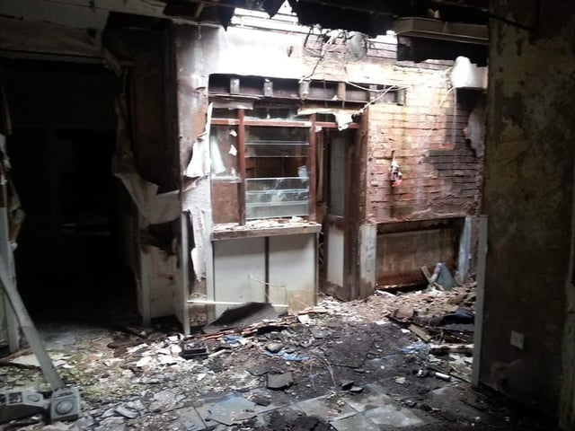 The roof has fallen in, but the majority of the structure has stood the test of time.