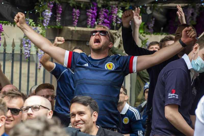 Scotland fans were delighted as the game kicked off at 2pm at Hampden in Glasgow.