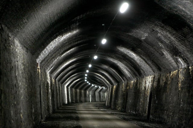 Opening of the tunnels on the Monsal Trail, the inside of Chee Tor No.1 Tunnel