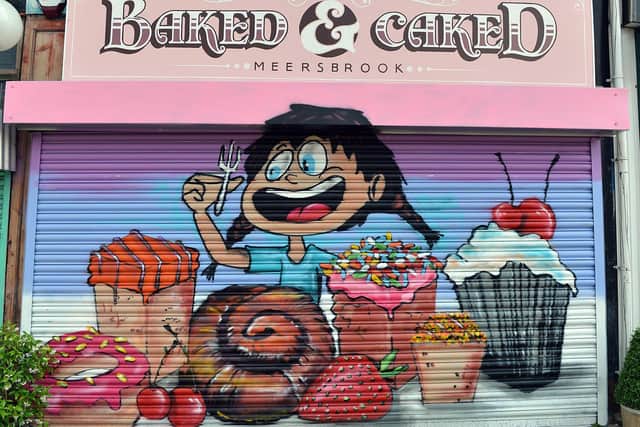 The mural outside Baked & Caked. Picture: Brian Eyre.