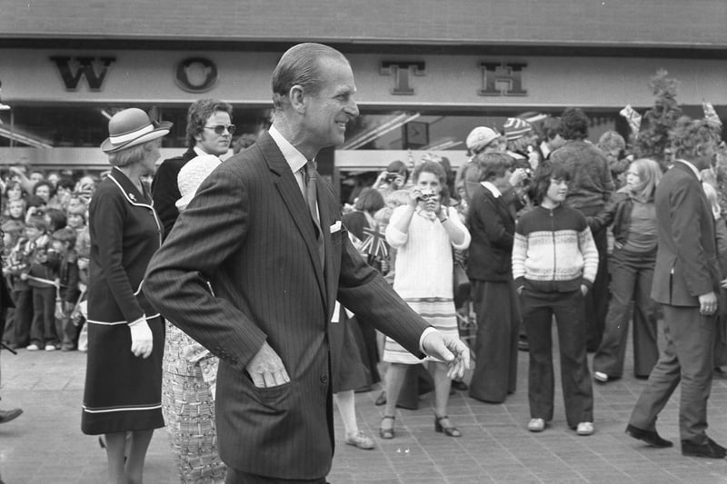Prince Philip opposite Woolworths during a royal walkabout in Hartlepool town centre as a part of the Silver Jubilee visit in 1977. Were you there?