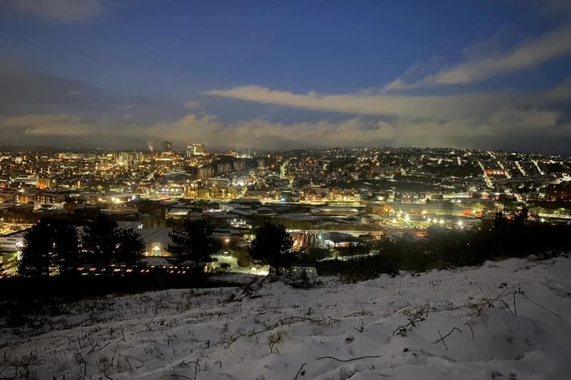 Phil sent in this great snow-speckled view overlooking Sheffield.