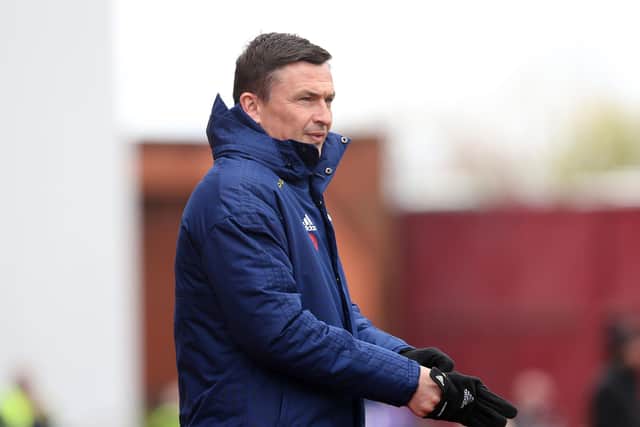Sheffield United manager Paul Heckingbottom  during the Sky Bet Championship match at the bet365 Stadium, Stoke: Barrington Coombs/PA Wire.