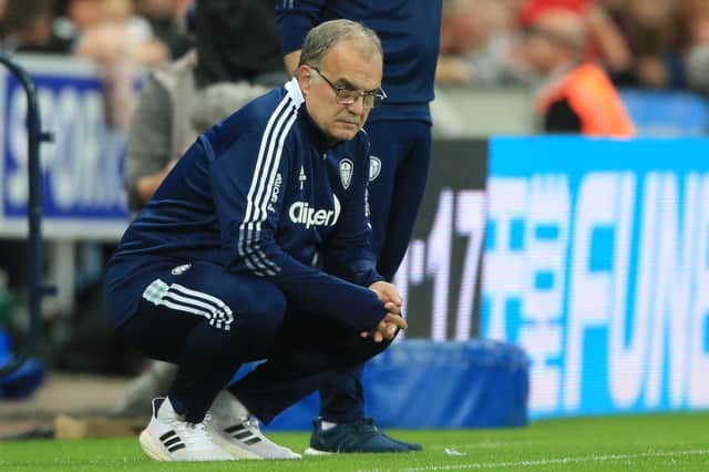 Leeds United's head coach Marcelo Bielsa (Photo by LINDSEY PARNABY/AFP via Getty Images)
