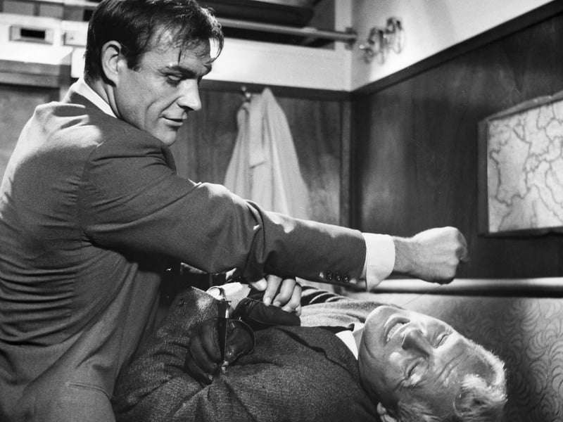 Sean Connery As James Bond And Robert Shaw In A Scene From The Film, 1963.
