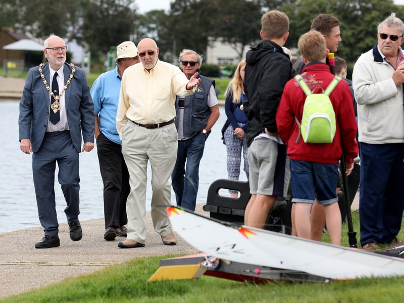 Guests at the centenary anniversary of Walpole Lake
Pictured is Mayor Cllr Mark Hook.