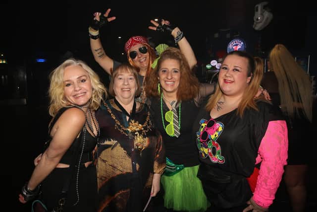 Party goers getting Christmas started at the Roxys Christmas event, Sheffield, United Kingdom, 10th December 2022. Photo by Glenn Ashley.