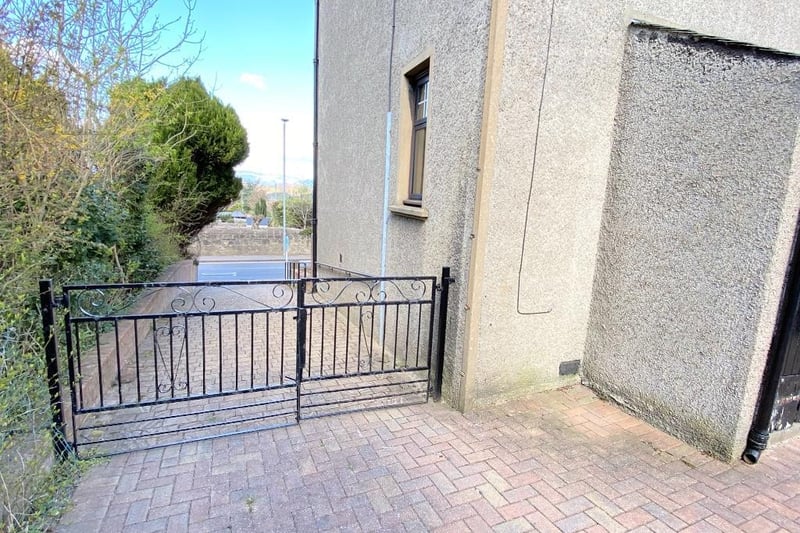Private gated driveway.