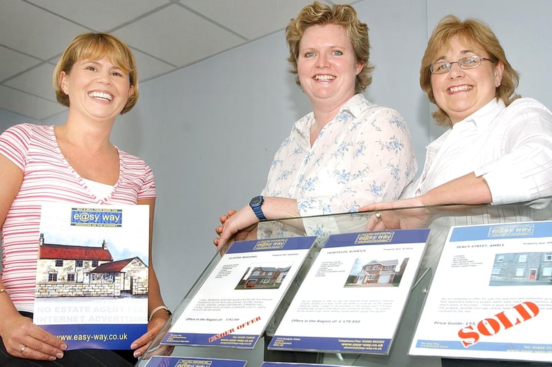 The team at Easy Way estate agents in Amble, in June 2004.