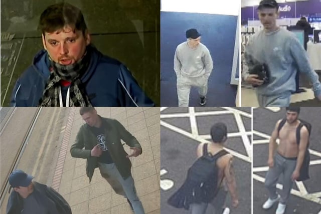 These are the CCTV appeals published by South Yorkshire Police in March for offences including robbery and murder.