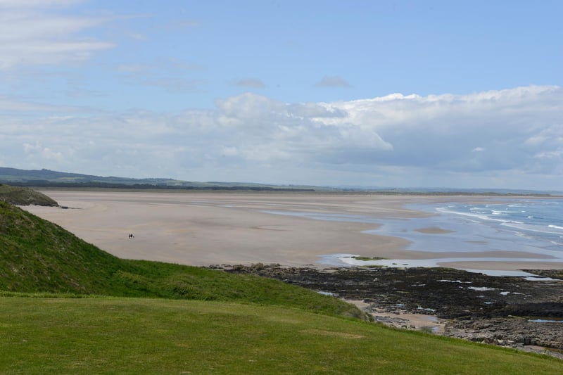Budle Bay is a wide bay between Lindisfarne and Bamburgh and the B1342 passes right by it. There are information boards detailing the varied birdlife to be seen and there is parking.