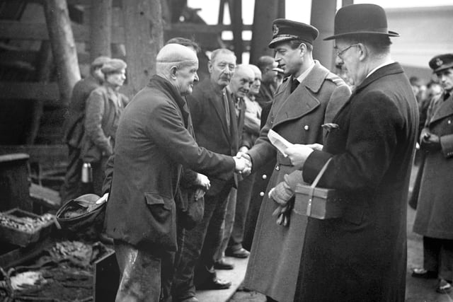 The Duke of Kent raised spirits during a 1942 visit to the North East shipyards. And the public was delighted to welcome him.
