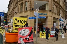 Extinction Rebellion at Barclays, Sheffield