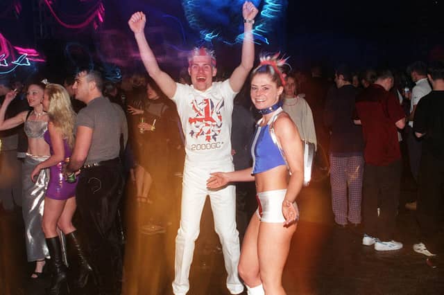 Millennium revellers at Don Valley stadium for the Gatecrasher party
