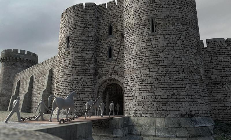 You can explore the site of Sheffield Castle, which was destroyed in the English Civil War, and learn more about its history. The tours begin at Castlegate (S3 8LE) and take place on Sunday, September 17, from 12pm-12.45pm and 3pm-3.45pm. Prebooking is required via: www.welcometosheffield.co.uk/walkingfestival. Picture: CGI image by Sheffield University, showing how Sheffield Castle looked in medieval times