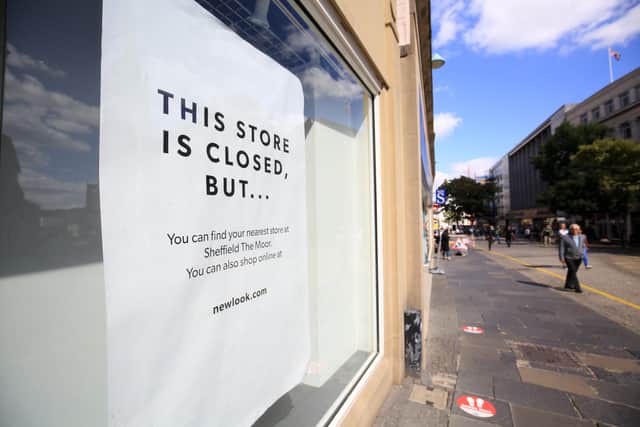Feature of Fargate in Sheffield. Closed New Look store. Picture: Chris Etchells