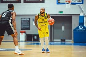 Rodney Glasgow Jr in action for the Sheffield Sharks. (Photo: Adam Bates)