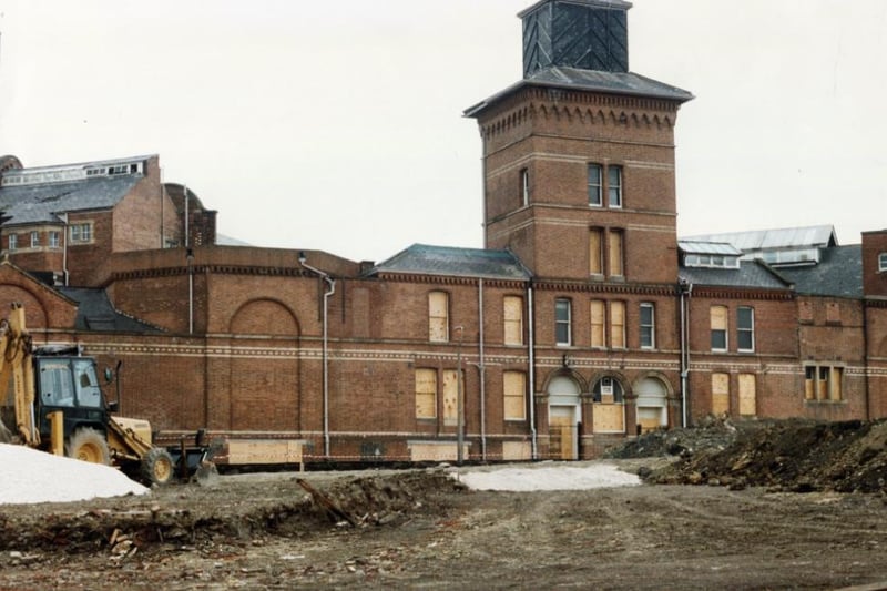 The baths as seen from the newly demolished Notre Dame school site in May 1992