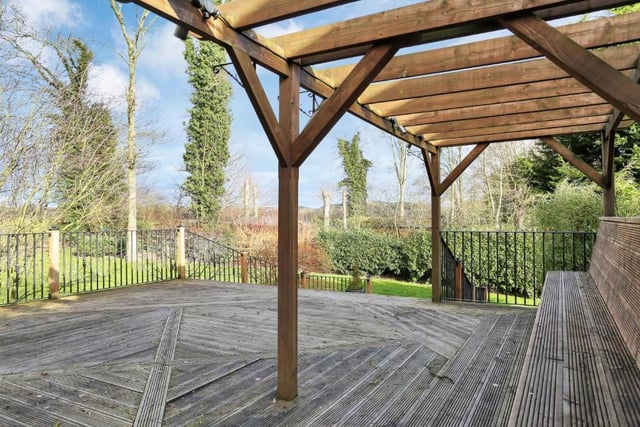 More space for outdoor entertaining is provided by this decking area. The rural surroundings are beautiful and relaxing.