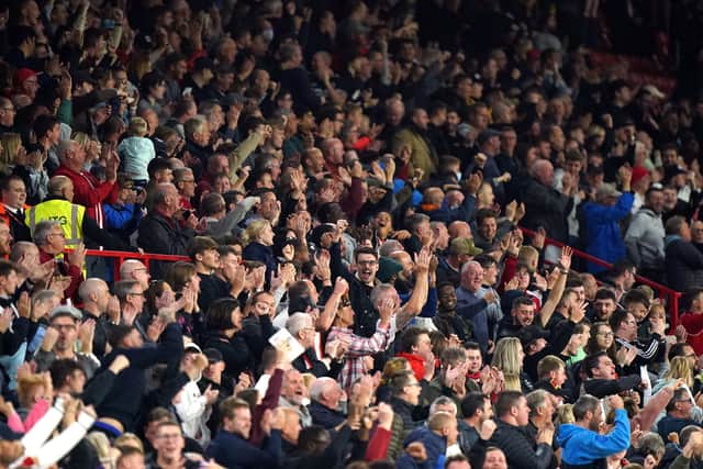 Sheffield United fans in the stands.