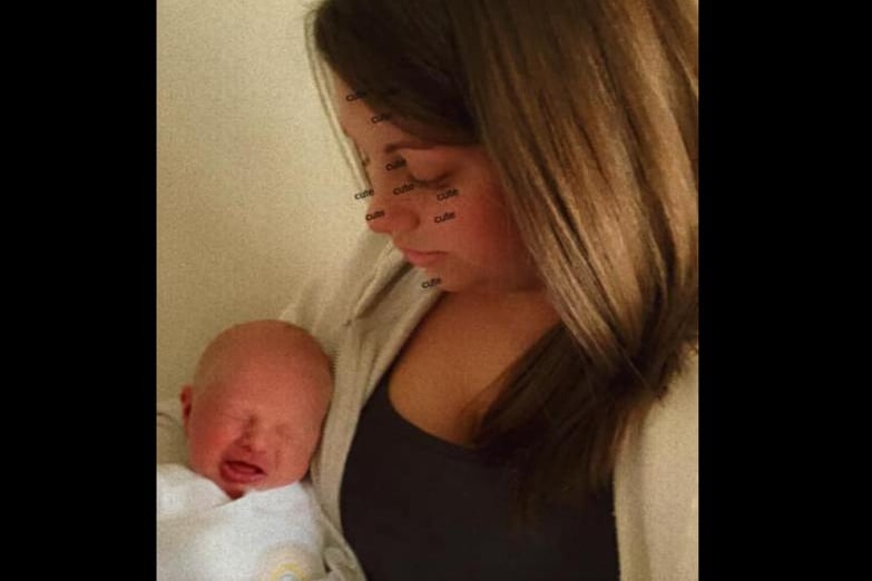 Kirsty Jones with six week old Oakley from Thorne