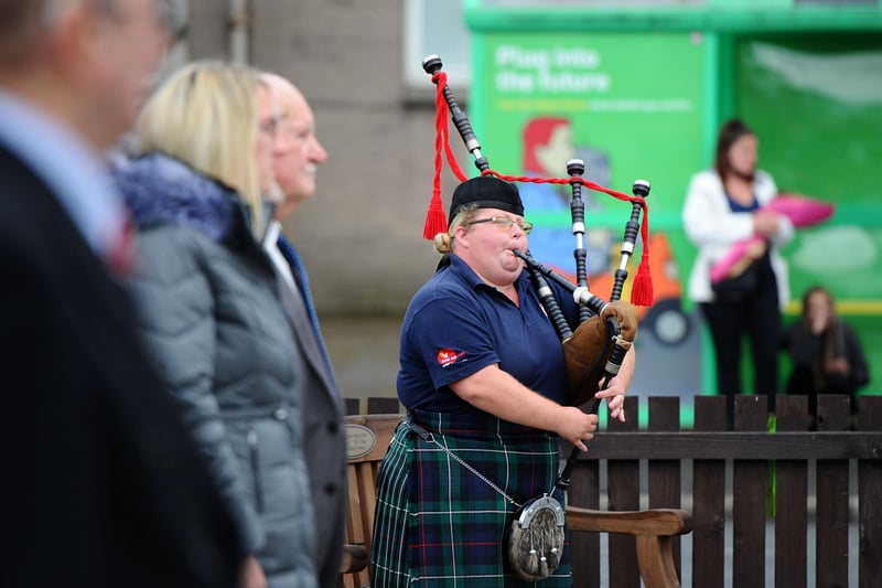 A piper provided some emotional musical backing during this year's Armed Forces Day
