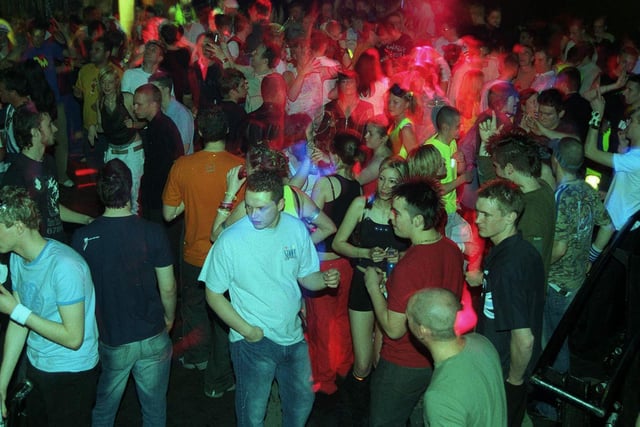 The dance floor at the 'Gatecrasher' night - held monthly at the Republic nightclub in the city centre in 2003