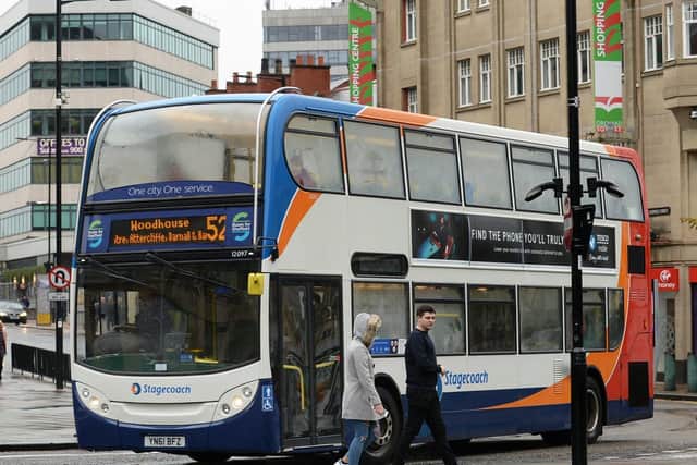 Buses around Sheffield City Centre. Picture Steve Ellis.
