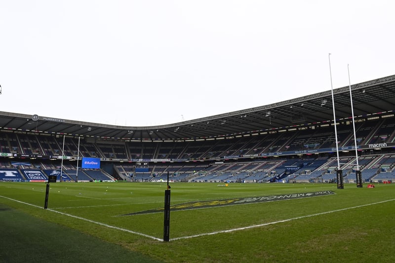 A general view during a Guinness Six Nations tie between Scotland and Wales at BT Murrayfield