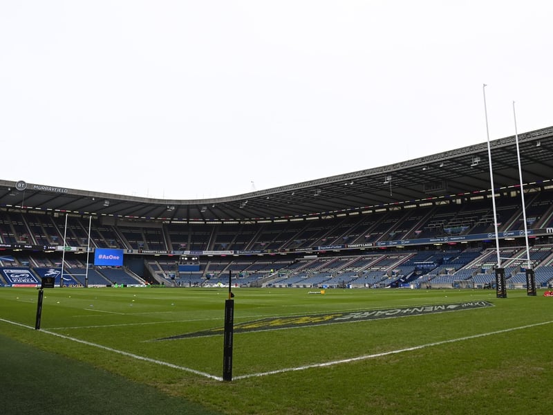 A general view during a Guinness Six Nations tie between Scotland and Wales at BT Murrayfield